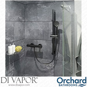 Orchard Matt Black Thermostatic Round Shower Mixer with Slider Rail Kit - ORCH09 Spare Parts