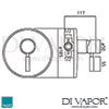 VADO Origins Concealed Shower Valve Dimensions