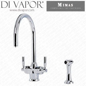 Perrin & Rowe 1535 Mimas Sink Mixer with Filtration, Rinse and C-Spout Cold Compatible Cartridge - PAR153511