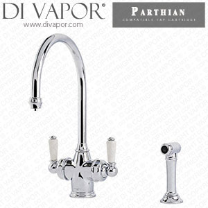 Perrin & Rowe 1537 Parthian Sink Mixer with Filtration and Rinse Cold Compatible Tap Cartridge - PAR153711