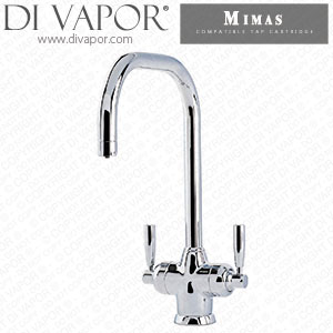 Perrin & Rowe 1545 Mimas Sink Mixer with Filtration, Rinse and U-Spout Cold Compatible Cartridge - PAR154511