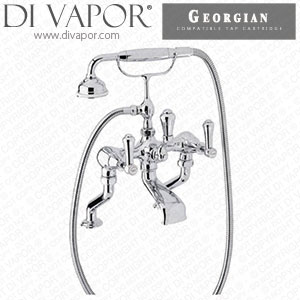 Perrin & Rowe 3000 Georgian Deck-Mounted Bath-Shower Mixer with Lever Cold Compatible Cartridge - PAR300011