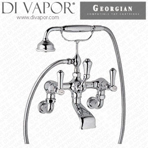 Perrin & Rowe 3885 Contemporary Monobloc Bidet Mixer with Lever Handles Hot Compatible Cartridge - PAR300612