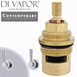 Perrin & Rowe 3054 Contemporary Pair 3/4 Lever Wall Valves Clockwise Turn to Open Compatible Cartridge - PAR305412