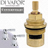 Perrin & Rowe 3056 Contemporary Pair 3/4 Lever Deck Valves Clockwise Turn to Open Compatible Cartridge - PAR305612