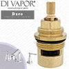 Perrin & Rowe 3158 Deco Three-Hole Deck-Mounted Bath Filler Tap Clockwise Turn to Open Compatible Cartridge - PAR315812