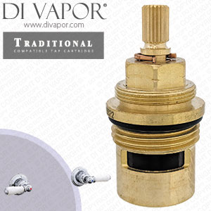 Perrin & Rowe 3230 Traditional Pair 3/4 Lever Wall Valves Clockwise Turn to Open Compatible Cartridge - PAR323012