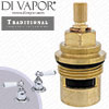 Perrin & Rowe 3235 Traditional Pair 3/4 Lever Deck Valves Clockwise Turn to Open Compatible Cartridge - PAR323512