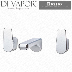 Perrin & Rowe 3495 Hoxton Three Hole Wall Mounted Bath Mixer Tap Hot Compatible Cartridge - PAR349512