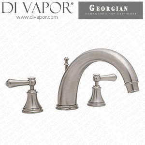 Perrin & Rowe 3658 Georgian Three-Hole Bath Filler Tap with Lever Cold Compatible Cartridge - PAR365811