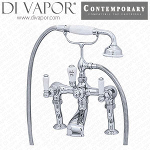 Perrin & Rowe 3815 Langbourn Deck-Mounted Bath-Shower Mixer with Lever Handles Cold Compatible Cartridge - PAR381511