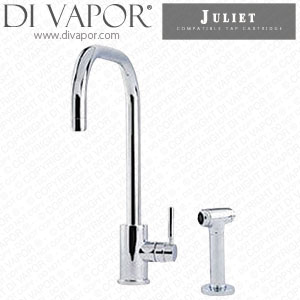 Perrin & Rowe 4014 Juliet Sink Mixer With U-Spout and Rinse Compatible Cartridge - PAR401410