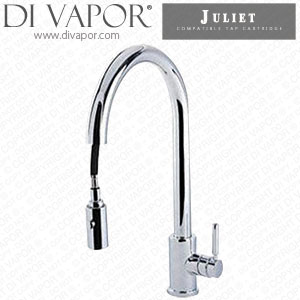 Perrin & Rowe 4044 Juliet Monobloc Sink Mixer with Pull-Down Rinse Compatible Cartridge - PAR404410