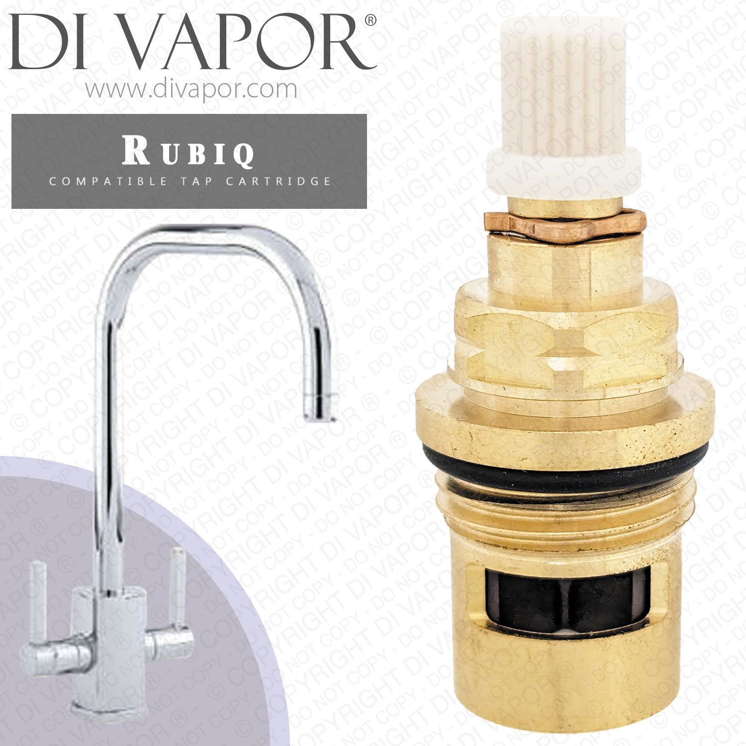 Perrin & Rowe 4210 Rubiq Sink Mixer Tap with U-Spout Hot Compatible Cartridge - PAR421012