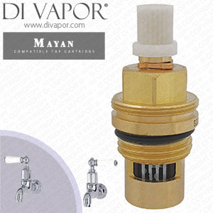 Perrin & Rowe 4322 Mayan Wall-Mounted Taps with Lever Handles Hot Compatible Cartridge - PAR432212