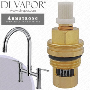 Perrin & Rowe 4593HT Armstrong Bridge Mixer with Textured Handle Cold Compatible Tap Cartridge - PAR4593HT11