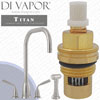 Perrin & Rowe Titan 3 Hole Tap with C Spout and Spray 4876 Cold Tap Cartridge Compatible Spare