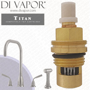 Perrin & Rowe 4878 Titan Sink Mixer with U-Spout and Rinse Tap Cold Compatible Cartridge - PAR487811