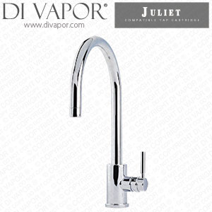 Perrin & Rowe 4912 Juliet Sink Mixer with C-Spout Kitchen Tap Compatible Cartridge - PAR491210