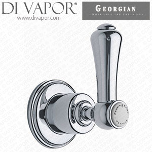 Perrin & Rowe 5322 Georgian Three-Way Diverter with Lever Handle and Shut-Off Compatible Cartridge - PAR532204