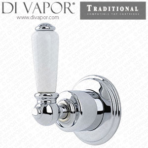 Perrin & Rowe 5592 Traditional Three-Way Diverter with Lever Handle and Shut-Off Compatible Cartridge - PAR559204