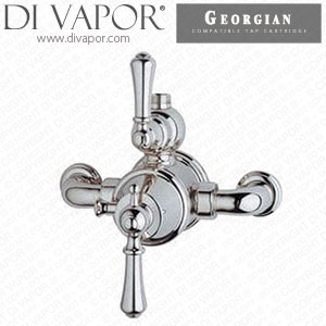 Perrin & Rowe 5751 Georgian Exposed Thermostatic Shower Mixer with Lever Handles Compatible Cartridge - PAR575103