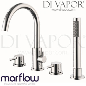 Marflow PAV364 Pava 4 Tap Hole Bath Shower Mixer with Kit Spare Parts