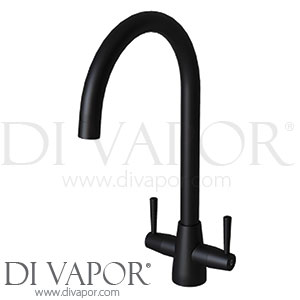 Vellamo PDT-000408 Hero Twin Lever Mono Kitchen Mixer Tap Matt Black Spare Parts