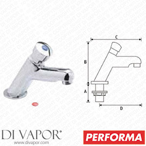 Performa 349004 Time Delay Non-Concussive Basin Tap Spare Parts