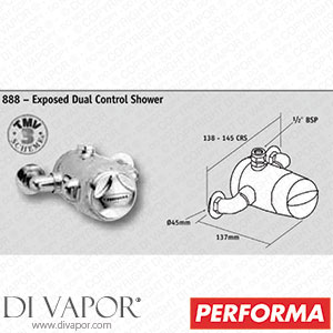 Pegler Yorkshire Performa 360053 888 Exposed Dual Control Shower Spare Parts