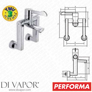 Performa 360102 Healthcare + Wall Mounted Basin Mixer with Retrofit Legs Spare Parts