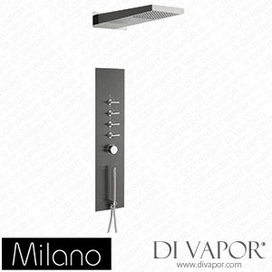 Milano PIN753 Oc?anie Modern Concealed Thermostatic Shower Tower Panel Gun Metal Grey Spare Parts