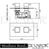 Hudson Reed Pioneer Concealed Valve Brass Shower Dimension