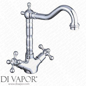 Park Lane PL DV 113 Traditional Mono Kitchen Sink Mixer Tap Twin Dual Knob Chrome Swivel Spout Spare Parts