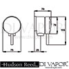 Hudson Reed Jule Freeflow and bath filler valves Dimension