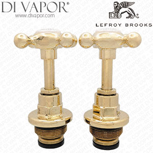 Lefroy Brooks PTA008PB 3/4 Inch Pair of Headworks - Polished Brass