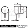 Hudson Reed Xeta Freeflow and bath filler valves Dimension