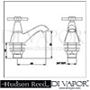 Hudson Reed Ultra Riva Bath Taps Dimension