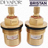 Bristan QB-049 3/4" Short Stem CD Valve Cartridges - Hot & Cold Pair