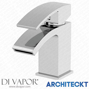 Architeckt QT8322MW Modern Cloakroom Mini Mono Basin Sink Mixer Tap Curved Spout Lever Handle Chrome Spare Parts