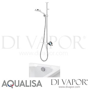 Aqualisa QTE.02.BT.HP Q Shower Exposed with Adjustable Head & Bath Overflow Filler HP/Combi Spare Parts