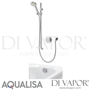 Aqualisa QZD.A1.BV.DVBTX.14 Quartz Digital Concealed Shower, Diverter, Bath Overflow Filler, HP/Combi Spare Parts