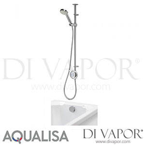 Aqualisa QZD.A2.EV.DVBTX.14 Quartz Digital Exposed Shower with Diverter, Bath Overflow Filler Spare Parts