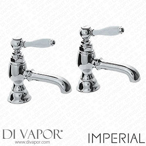 Imperial Radcliffe Chrome 3/4 Bath Pillar Tap with White Levers - RADBATHTAPSWCP Spare Parts