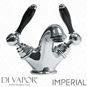 Imperial Radcliffe Chrome Mono Basin Mixer with Black Levers + Waste - RADBMBCP Spare Parts