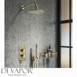 Arezzo Brushed Brass Round Thermostatic Shower Pack with Head + Handset - RD4BBPK Spare Parts