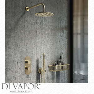 Arezzo Brushed Brass Round Thermostatic Shower Pack with Head + Handset (Oval Backplate) - RD4BBPKR Spare Parts