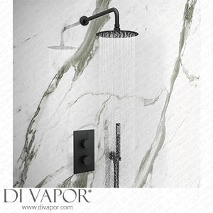 Arezzo Matt Black Round Thermostatic Shower Pack with Head + Handset - RD4BLKPK Spare Parts