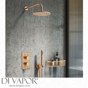 Arezzo Brushed Bronze Round Thermostatic Shower Pack with Head + Handset - RD4BZPK Spare Parts