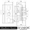 Hudson Reed Triple Thermostatic Shower Valve With Diverter Dimension